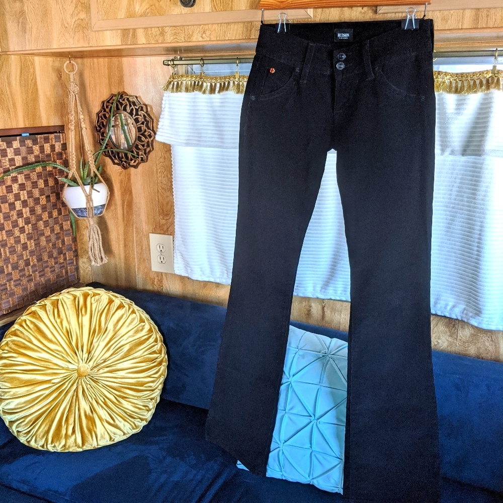 Hudson black cordoroy flare pants